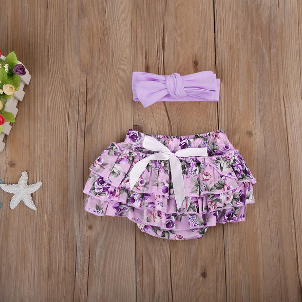 3PCS "Daddy's Girl Mommy's World" Floral Printed Baby Set