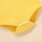 3PCS Lovely Sunflower Printed Baby Girl Set