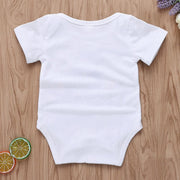 "Going fishing with Daddy" Cartoon Letter Printed Baby Romper