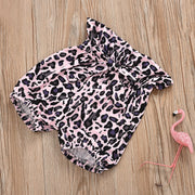 3PCS Butterfly Sleeve Leopard Pinted Baby Set