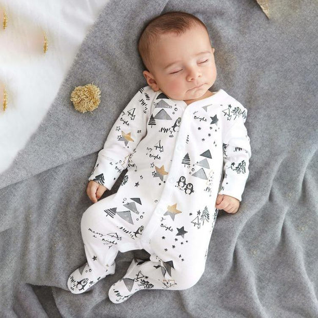 Lovely Penguin Printed Baby Jumpsuit