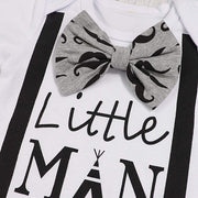 3PCS Cool Little Man Beard Printed Baby Set