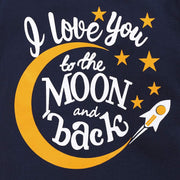 3PCS Love You To The Moon And Back Printed Baby Set