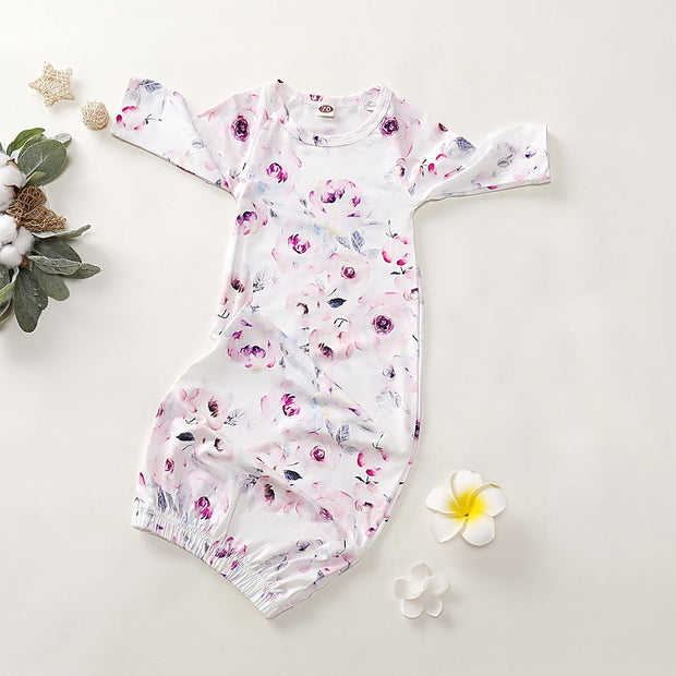 2PCS Lovely Floral Printed Baby Sleeping Bag
