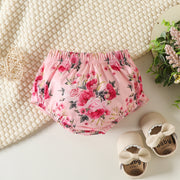 3PCS The Princess Has Arrived Letter Printed Floral Baby Set