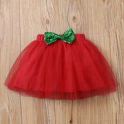 4PCS My 1st Christmas Letter Printed Baby Skirt Set