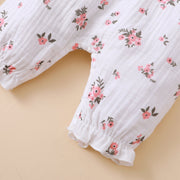 2PCS Pretty Floral Printed Baby Sleeveless Jumpsuit