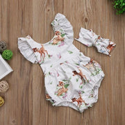 Lovely Little Deer Printed Baby Romper