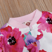 Lovely Baby Full Floral Printed Pajamas With Headband