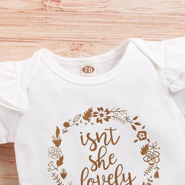 "Isn't she lovely" Polka Dots Baby Set