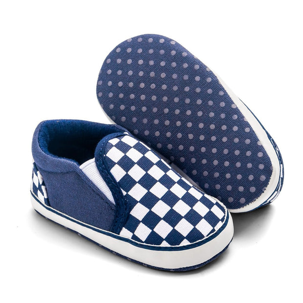 Baby Boy Girl Plaid Anti-slip Canvas Shoes