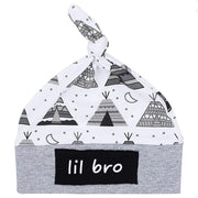 3PCS "Little Brother" Cartoon Pattern Printed Baby Set