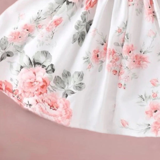 Pretty Floral Printed Baby Sleeveless Dress