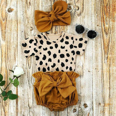 Ensemble bébé 3 pièces imprimé léopard cool