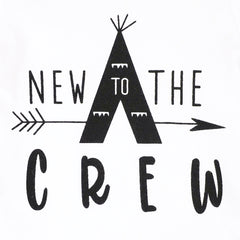 Ensemble 3PCS "New To The Crew" pour bébé garçon avec lettres imprimées
