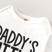 3PCS Daddy's Little Letter Printed Baby Set