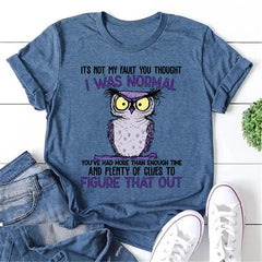 Não é minha culpa que você pensou em imprimir camiseta feminina com slogan 