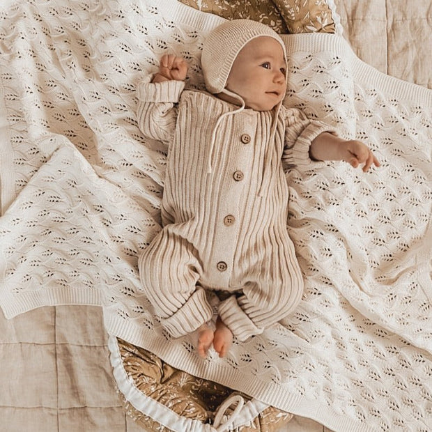 Lovely Solid Color Baby Long Sleeve Jumpsuit