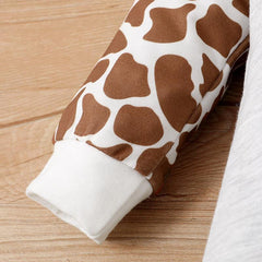 Lovely Cartoon Giraffe Printed Baby Jumpsuit