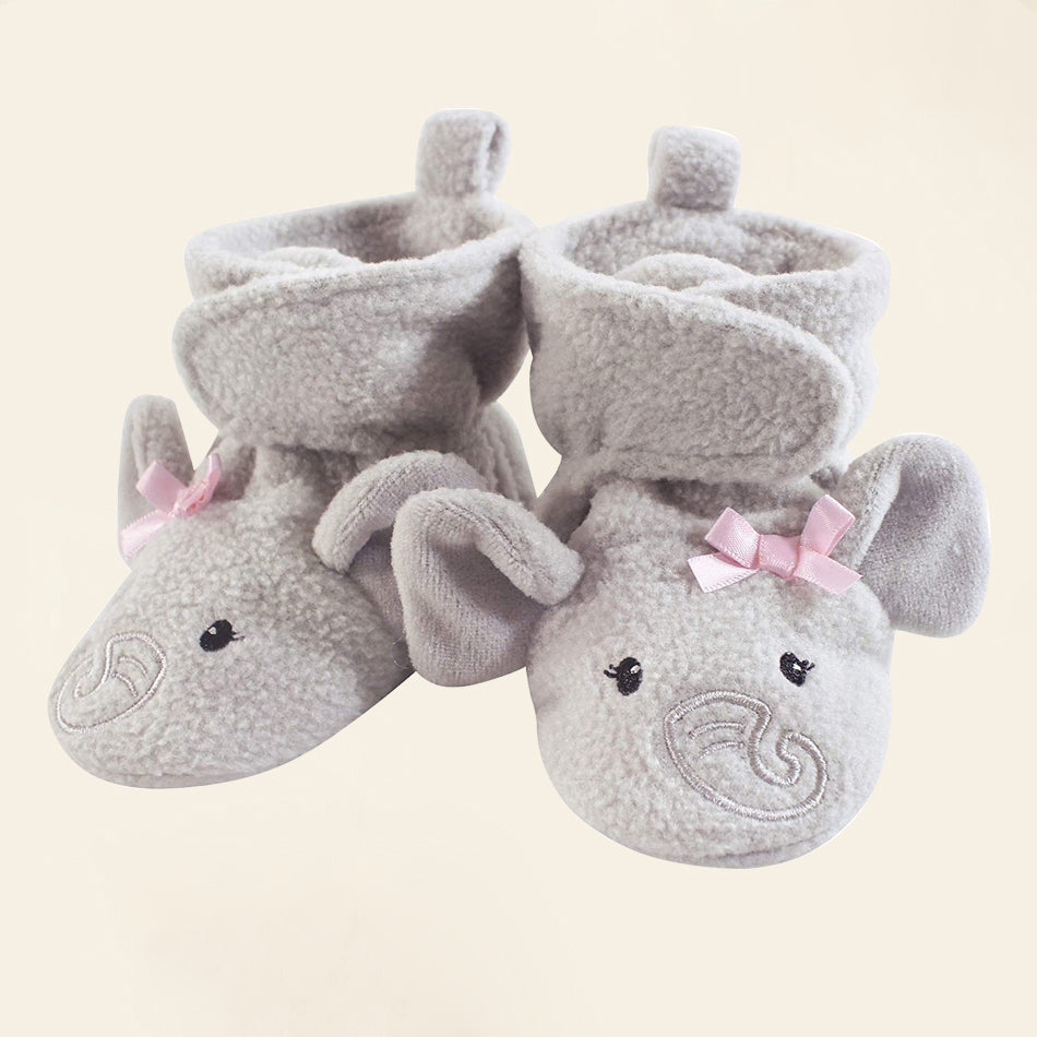 Adorável elefante 3D impresso botas de pelúcia quentes sapatos de bebê