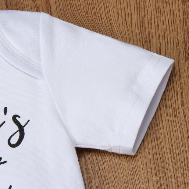 "Grandma‘s Little peanut" Letter Printed Romper