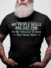 Minhas habilidades pessoais são apenas camisetas masculinas com letras miúdas 