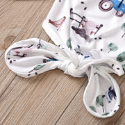 Cute NewBorn Floral Printed Sleeping Bag And Hat Baby Boy Girl Set