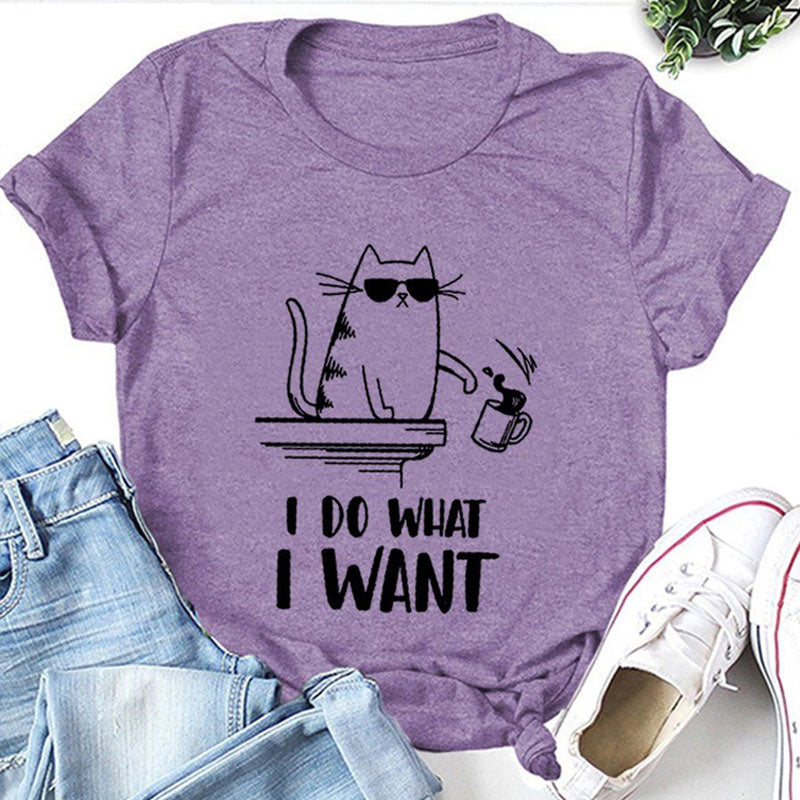 Eu faço o que eu quero camiseta com slogan feminino 