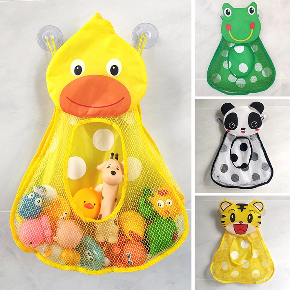 Saco de armazenamento em formato de animal para brinquedos de banho de bebê