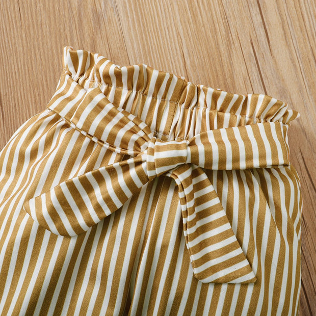3PCS Lovely Solid Striped Printed Baby Set