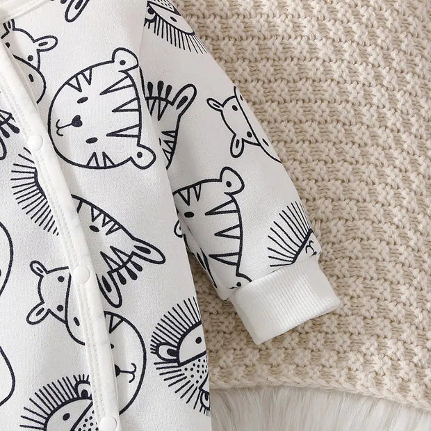 Cute Cartoon Animals Printed Baby Jumpsuit