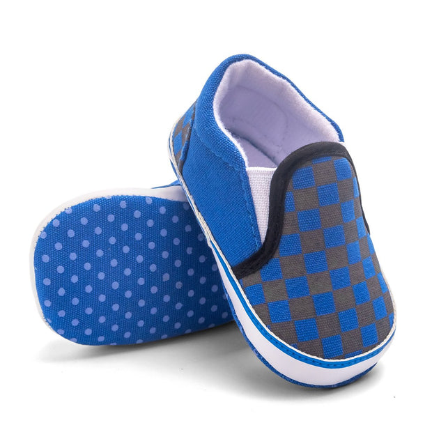 Baby Boy Girl Plaid Anti-slip Canvas Shoes