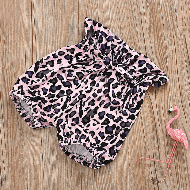 3PCS "Sorry Boys Daddy Says No Dating" Leopard Pinted Baby Set