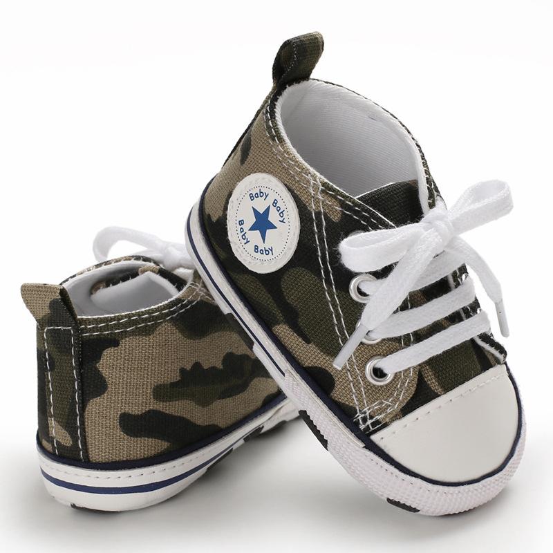 Baby Boy Girl Camouflage Anti-slip Canvas Shoes