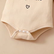 3PCS "I Got It From My Mama" Leopard Printed Baby Girl Set