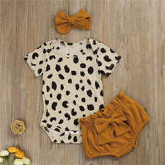 Ensemble bébé 3 pièces imprimé léopard cool