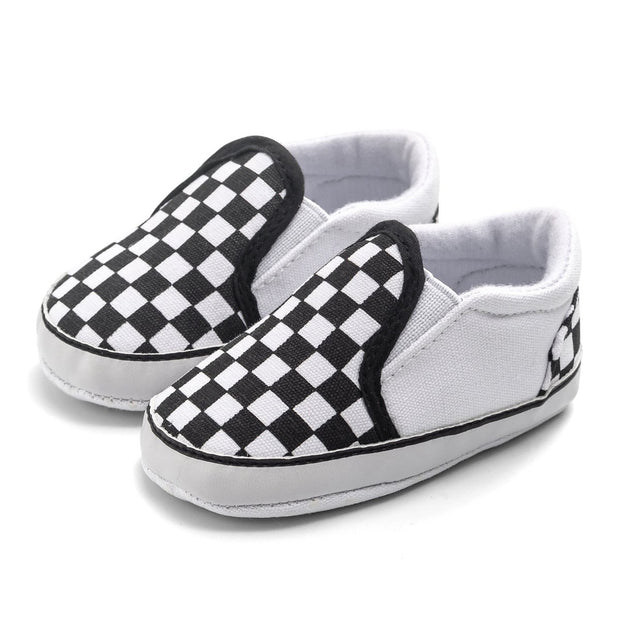 Baby Boy Girl Plaid Anti-slip Canvas Shoes