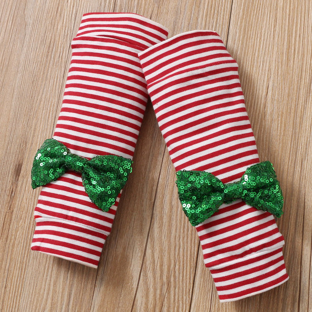 4PCS My 1st Christmas Letter Printed Baby Skirt Set