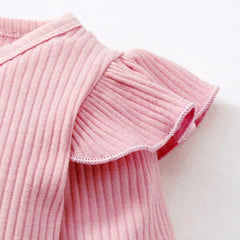 3PCS Lovely Floral Printed Long Sleeve Baby Set