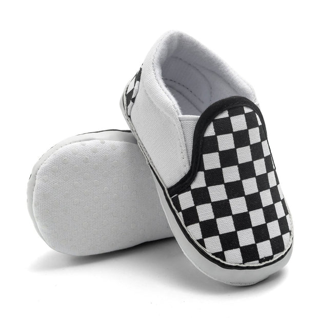 Baby Boy Girl Plaid Anti-slip Canvas Shoes