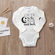 3PCS Love You To The Moon And Back Baby Set