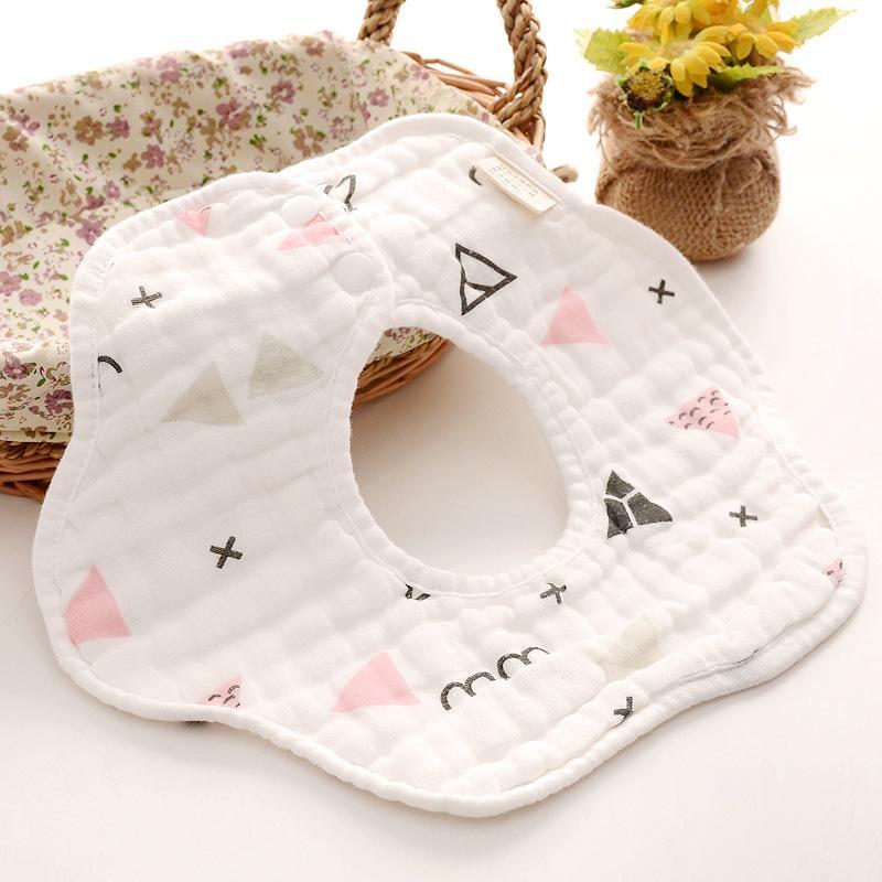 6-pack Adorable Cotton Baby Bibs