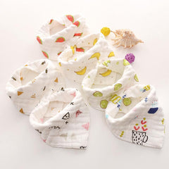 6-pack Adorable Cotton Baby Bibs