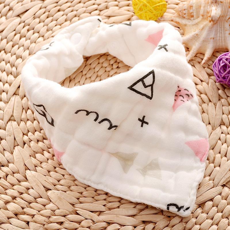 6-pack Adorable Cotton Baby Bibs