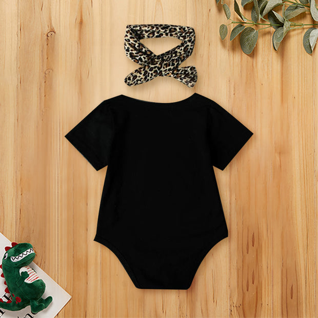 Baby Girls Romper Bodysuit Jumpsuit Headband Romper
