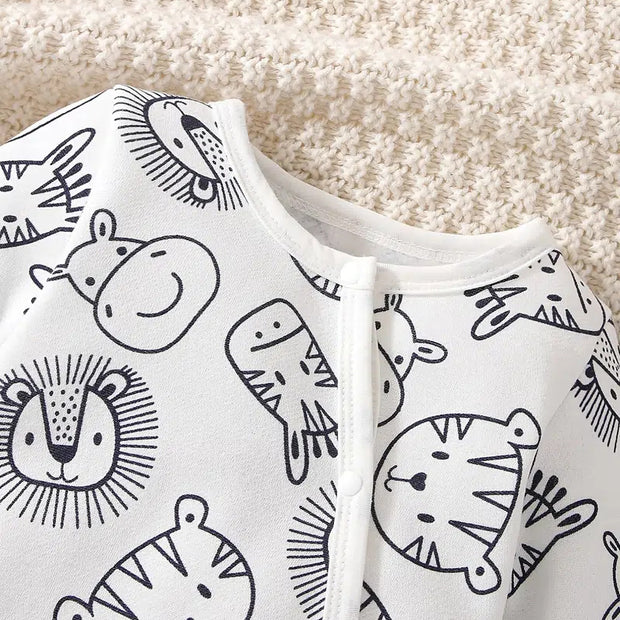 Cute Cartoon Animals Printed Baby Jumpsuit