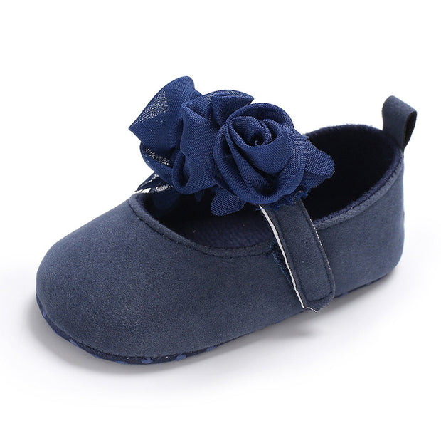 Solid Color 3D Flower Princess Athletic Baby Girl Shoes