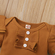 3PCS Lovely Solid Striped Printed Baby Set