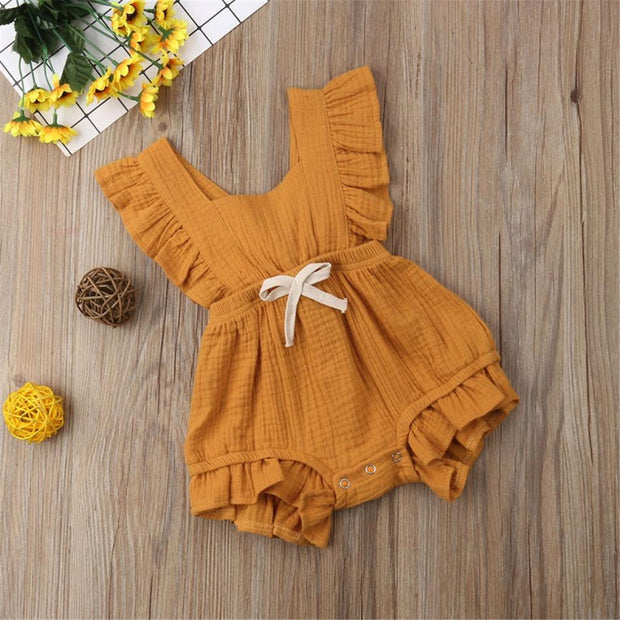 Vintage Baby Girls Ruffle Romper