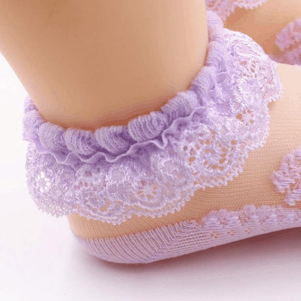 Baby Girl's Lace See-through Sock